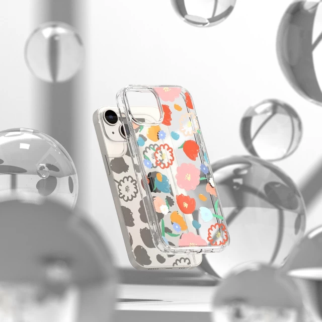 Чохол Ringke Fusion для iPhone 14 Transparent Floral (FD633E31)