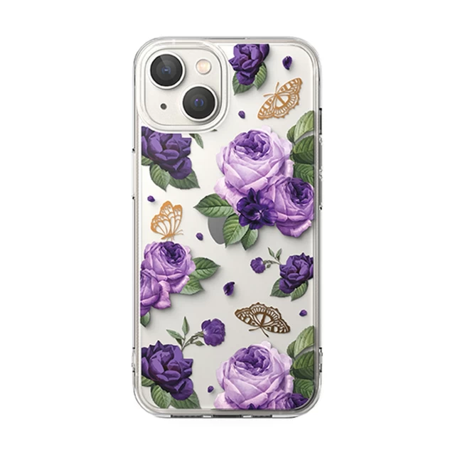 Чохол Ringke Fusion для iPhone 14 Transparent Purple Rose (FD633E29)