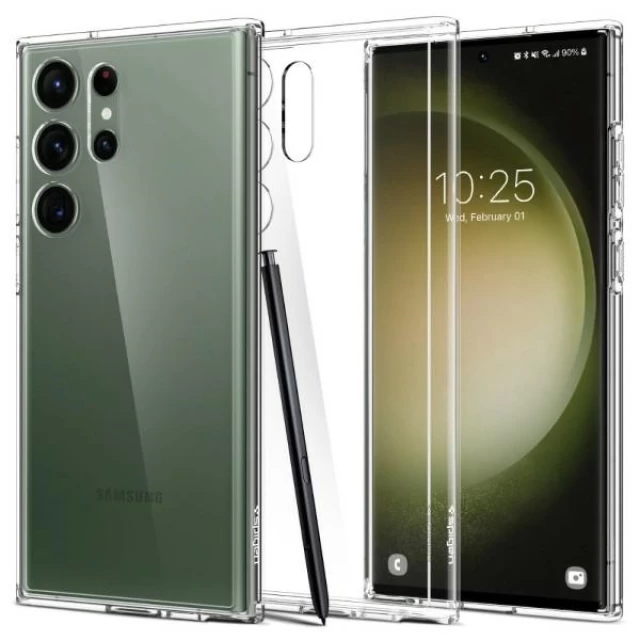 Чехол Spigen Ultra Hybrid для Samsung Galaxy S23 Ultra Crystal Clear (ACS05617)