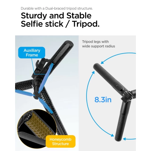 Штатив для селфи Spigen Selfie Stick Tripod S560W Black (AMP05813)