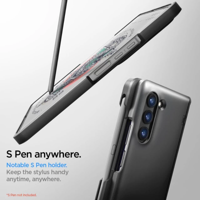 Чохол Spigen Slim Armor Pro Pen для Samsung Galaxy Fold5 (F946) Black (ACS06213)