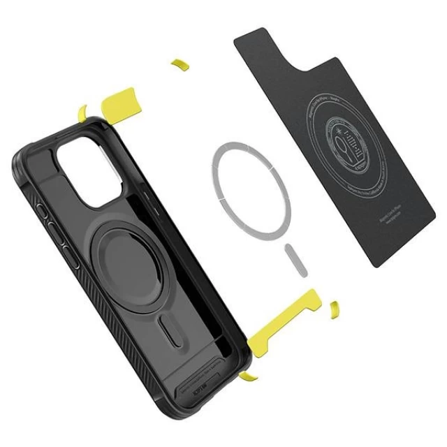 Чохол Spigen Rugged Armor для iPhone 15 Pro Max Matte Black with MagSafe (ACS06561)