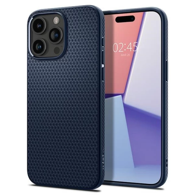 Чохол Spigen Liquid Air для iPhone 15 Pro Max Navy Blue (ACS06563)