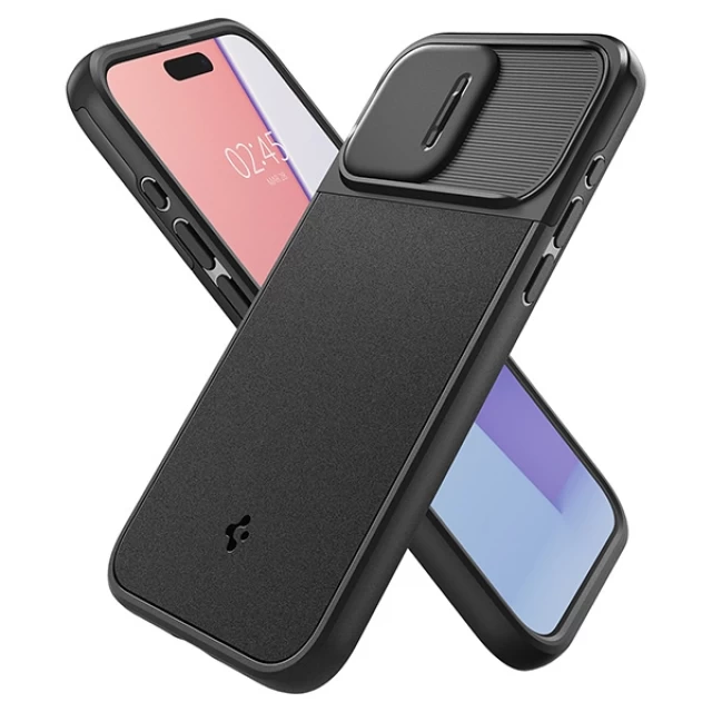 Чехол Spigen Optik Armor для iPhone 15 Pro Black with MagSafe (ACS06738)