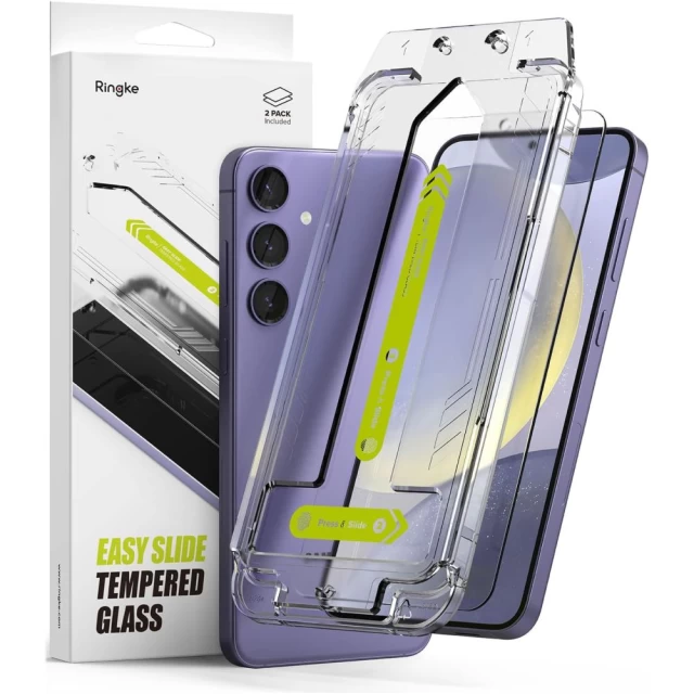 Захисне скло Ringke Easy Slide для Samsung Galaxy S24 (S921) (2 Pack) Clear (8809961783036)