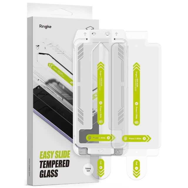 Захисне скло Ringke Easy Slide для Samsung Galaxy S24 (S921) (2 Pack) Clear (8809961783036)