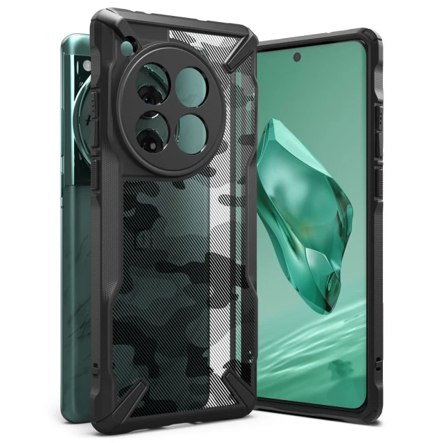 Чохол Ringke Fusion X для OnePlus 12 Camo Black (8809961785030)