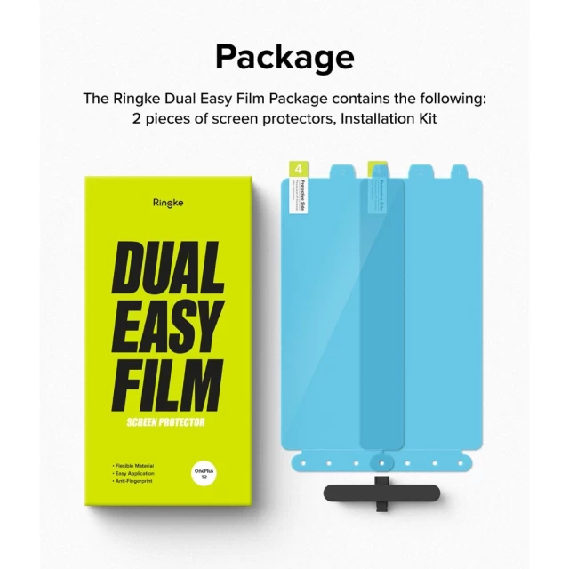 Захисна плівка Ringke Dual Easy для OnePlus 12 (2 Pack) Clear (8809961785054)