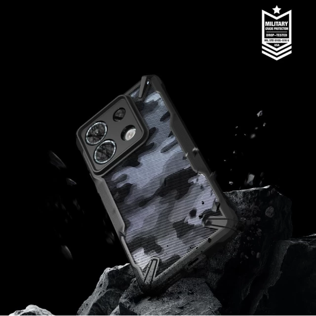 Чехол Ringke Fusion X для Xiaomi Redmi Note 13 Pro 5G | Poco X6 5G Camo Black (8809961785290)