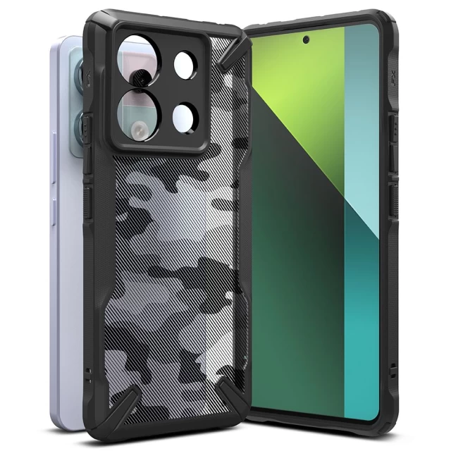 Чехол Ringke Fusion X для Xiaomi Redmi Note 13 Pro 5G | Poco X6 5G Camo Black (8809961785290)