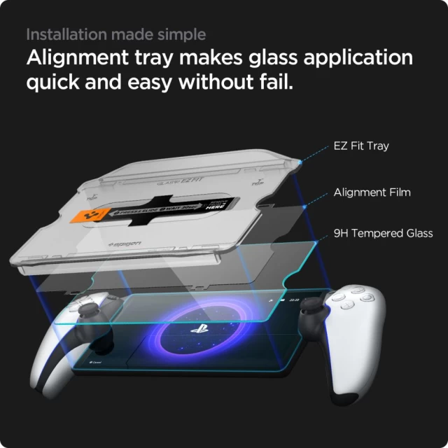 Защитное стекло Spigen Glas.TR EZ Fit для Sony Playstation Portal Clear (AGL07183)