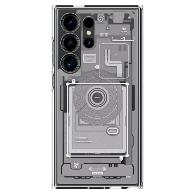 Чохол Spigen Ultra Hybrid для Samsung Galaxy S24 Ultra (S928) Zero One White (ACS07294)