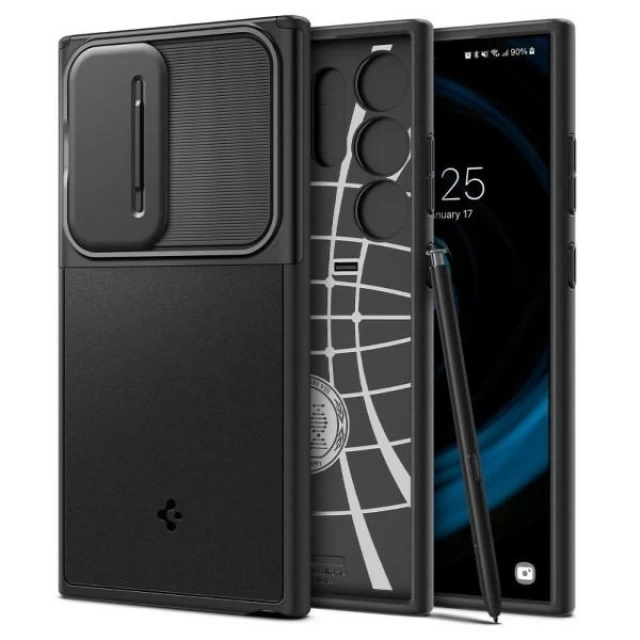 Чехол Spigen Optik Armor для Samsung Galaxy S24 Ultra (S928) Black (ACS07313)