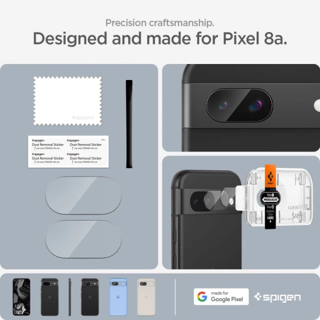 Захисне скло Spigen для камери Google Pixel 8a Optik.TR 