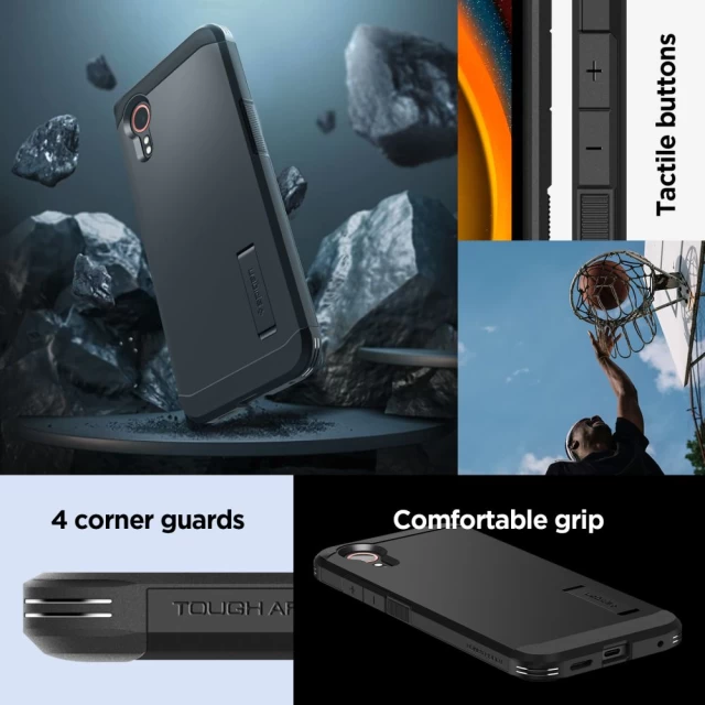 Чехол Spigen Tough Armor для Samsung Galaxy XСover 7 (G556) Black (ACS07505)