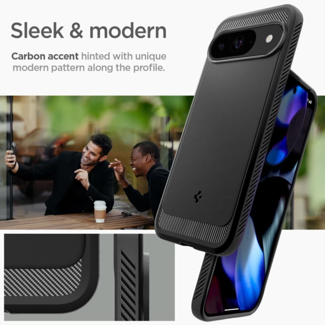 Чохол Spigen Rugged Armor для Google Pixel 9 | 9 Pro Matte Black (ACS07685)