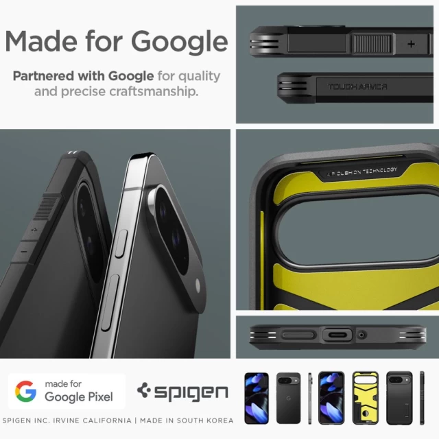 Чохол Spigen Tough Armor для Google Pixel 9 | 9 Pro Black (ACS07692)