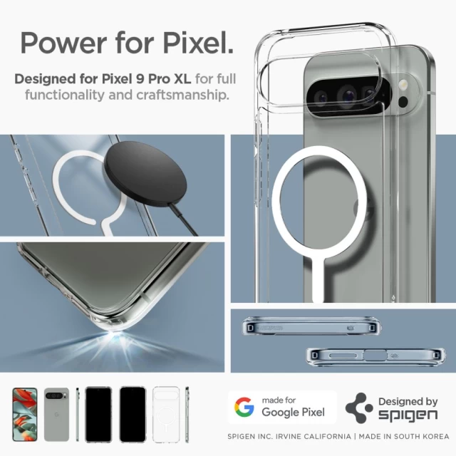 Чохол Spigen Ultra Hybrid Onetap для Google Pixel 9 Pro XL White with MagSafe (ACS07720)