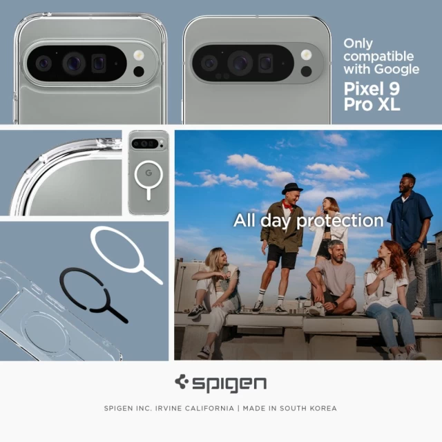 Чохол Spigen Ultra Hybrid Onetap для Google Pixel 9 Pro XL White with MagSafe (ACS07720)