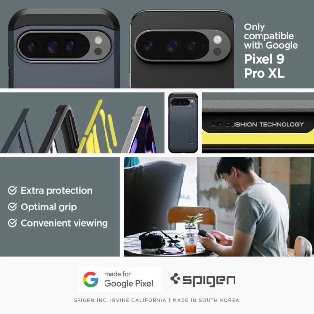 Чохол Spigen Tough Armor для Google Pixel 9 Pro XL Metal Slate (ACS07727)