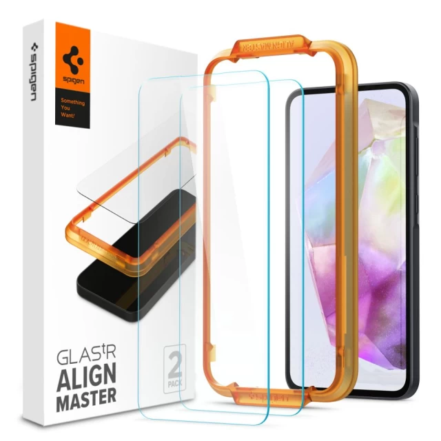 Захисне скло Spigen Glas.TR AlignMaster для Samsung Galaxy A35 5G (A356) (2 pack) Clear (AGL07772)
