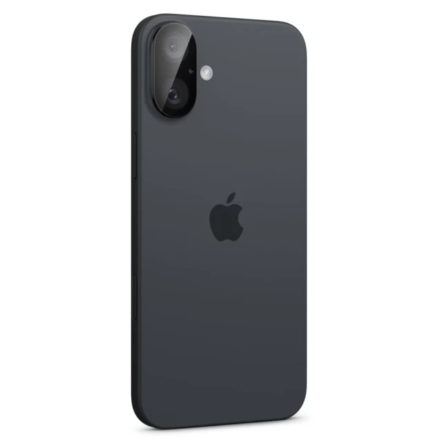 Захисне скло Spigen для камери iPhone 16 | 16 Plus Optik Glas. TR (2 pack) Black (AGL07922)