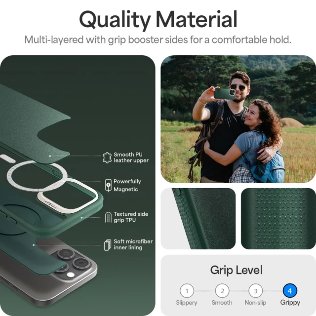 Чехол Spigen Cyrill Kajuk для iPhone 16 Pro Max Forest Green with MagSafe (ACS08398)