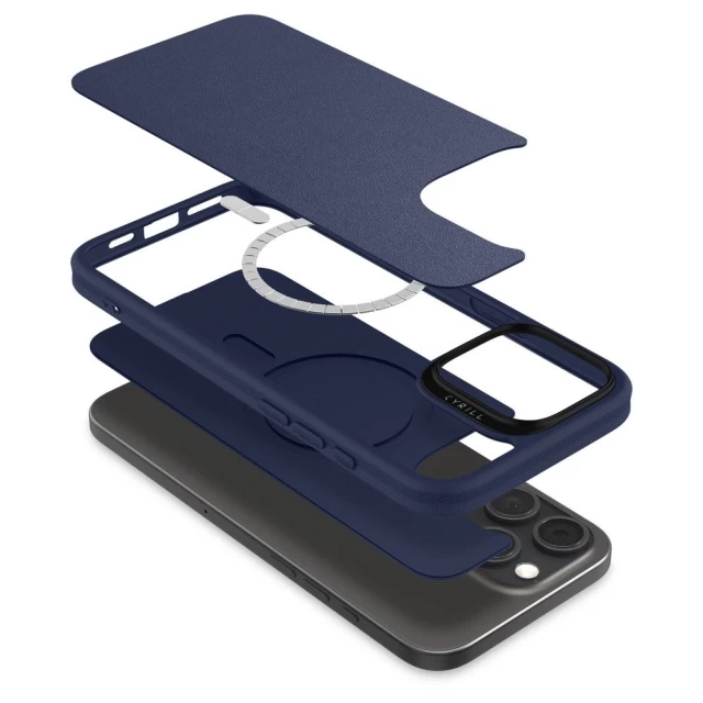 Чехол Spigen Cyrill Kajuk для iPhone 16 Pro Max Navy with MagSafe (ACS08399)