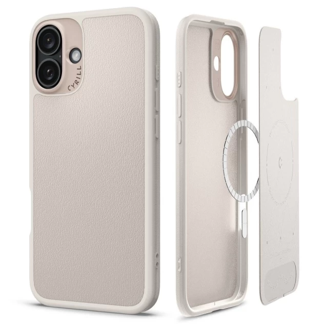 Чехол Spigen Cyrill Kajuk для iPhone 16 Cream with MagSafe (ACS08412)