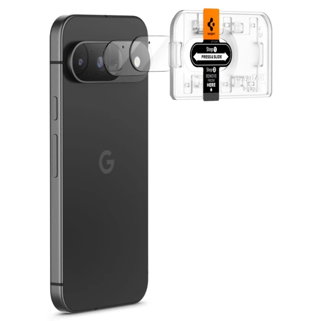 Захисне скло Spigen для камери Google Pixel 9 Optik.TR (2 pack) Crystal Clear (AGL08443)