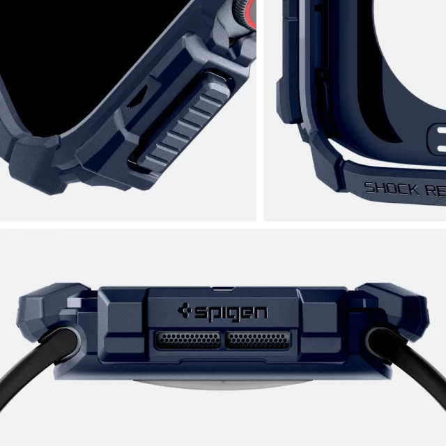 Чехол Spigen Rugged Armor для Apple Watch 10 46 mm Navy Blue (ACS08599)