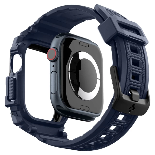 Чехол-ремешок Spigen Rugged Armor Pro для Apple Watch 10 46 mm Navy Blue (ACS08606)