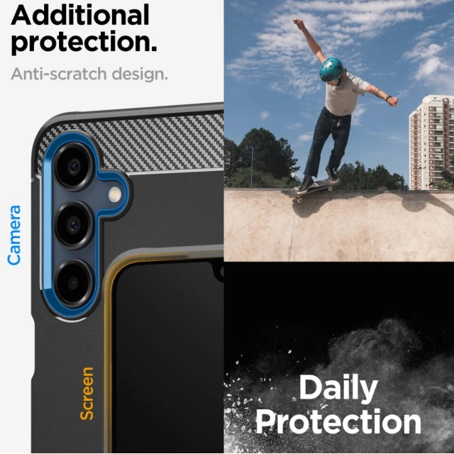 Чохол Spigen Rugged Armor для Samsung Galaxy A16 (A165-A166) Matte Black (ACS08891)