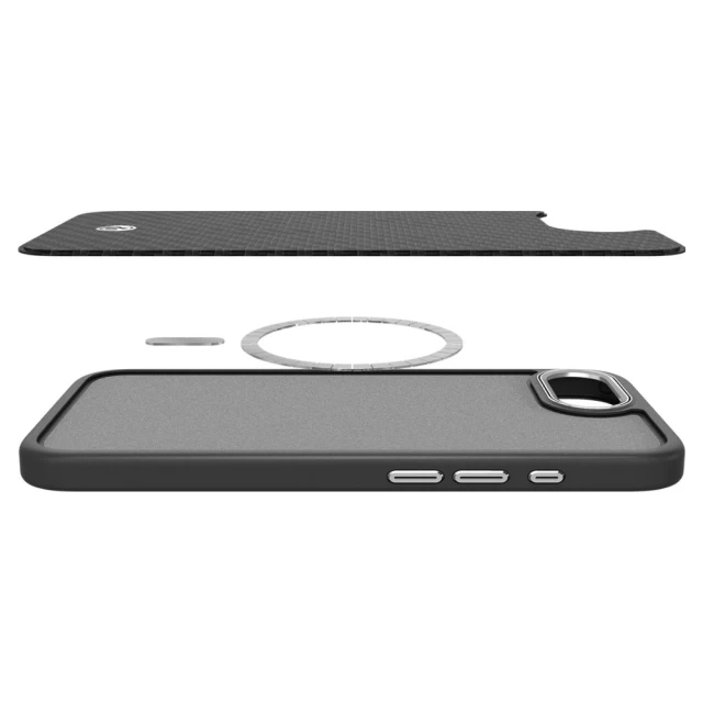 Чехол Spigen Enzo Aramid для iPhone 16e Matte Black with MagSafe (ACS09153)