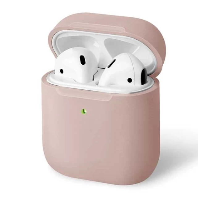 Чохол для навушників Uniq Lino для AirPods 1 | 2 Blush Pink (UNIQ-AIRPODS-LINOPNK)