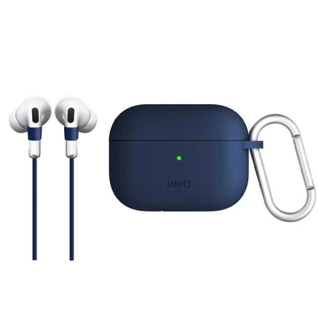 Чехол для наушников Uniq Silicone для AirPods Pro Marine Blue (UNIQ-AIRPODSPRO-VENMBL)