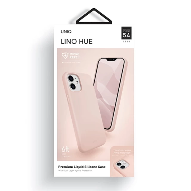 Чохол Uniq Lino Hue для iPhone 12 mini Blush Pink (UNIQ-IP5.4HYB(2020)-LINOHPNK)