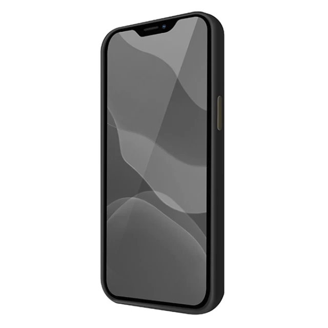 Чехол Uniq Lino Hue для iPhone 12 | 12 Pro Ink Black (UNIQ-IP6.1HYB(2020)-LINOHBLK)