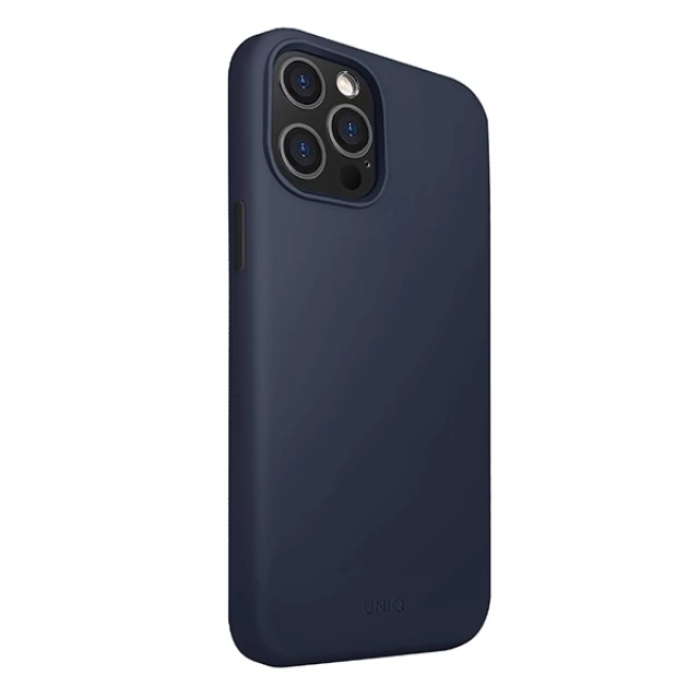 Чехол Uniq Lino Hue для iPhone 12 | 12 Pro Marine Blue (UNIQ-IP6.1HYB(2020)-LINOHBLU)