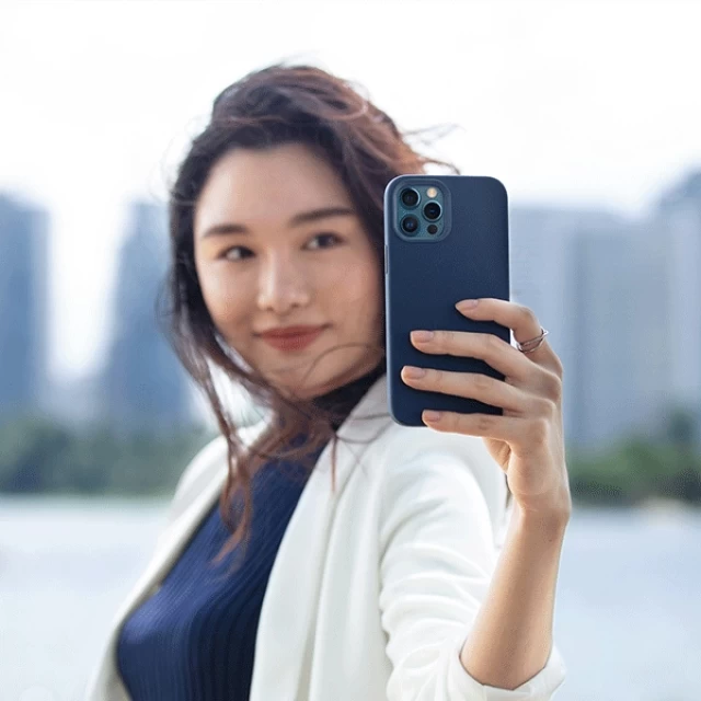 Чехол Uniq Lino Hue для iPhone 12 | 12 Pro Marine Blue (UNIQ-IP6.1HYB(2020)-LINOHBLU)