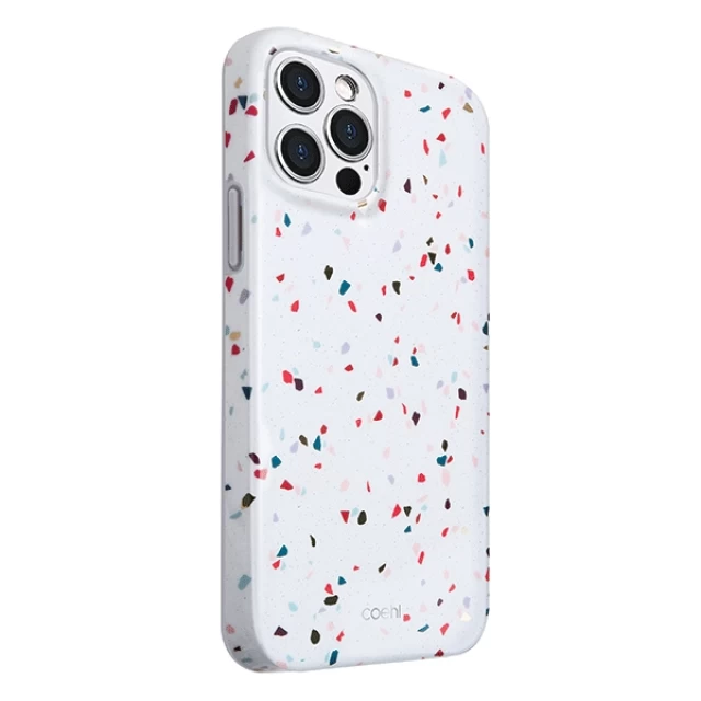 Чехол Uniq Coehl Terrazzo для iPhone 12 | 12 Pro Natural White (UNIQ-IP6.1HYB(2020)-TEZWHT)