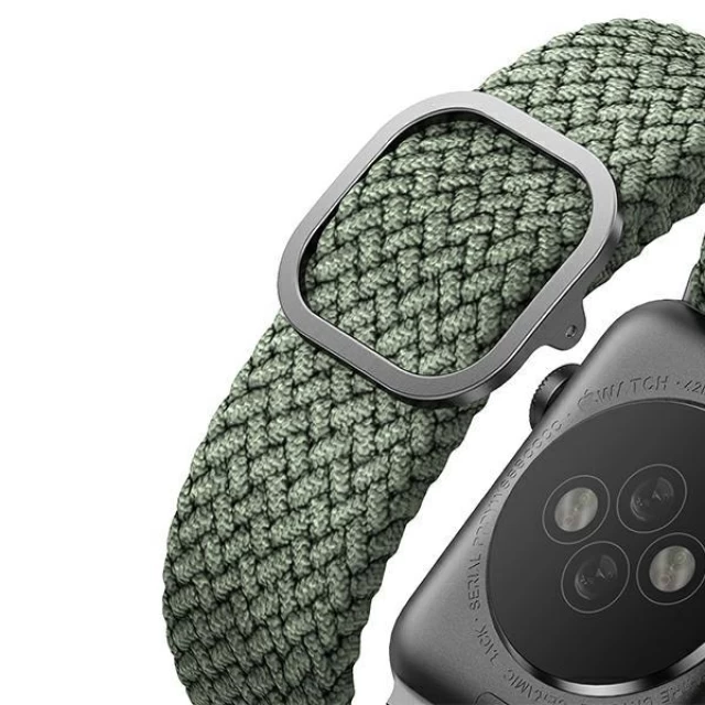 Ремешок Uniq Aspen Braided DE для Apple Watch 49 | 45 | 44 | 42 mm Cypress Green (UNIQ-44MM-ASPGRN)