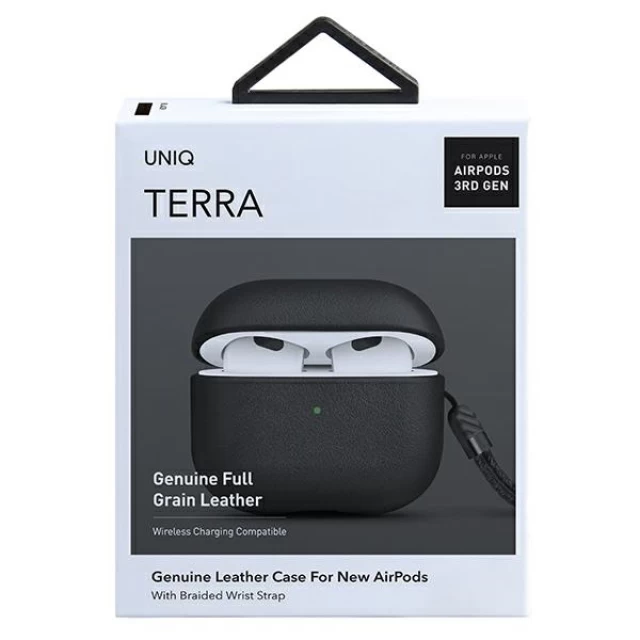 Чохол для навушників Uniq Terra для AirPods 3 Black (UNIQ-AIRPODS(2021)-TERBLK)