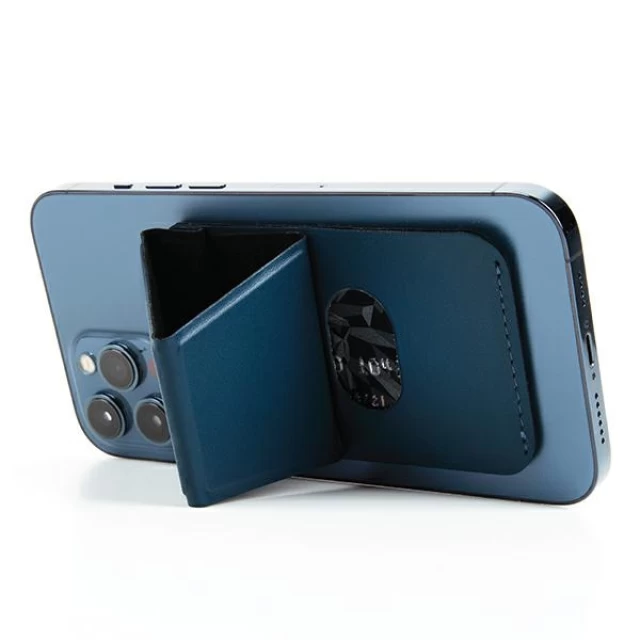 Магнітна підставка для телефона/тримач для карт Uniq Lyft Magnetic Blue (UNIQ-MGSNAPONCH-LYFTBLU)