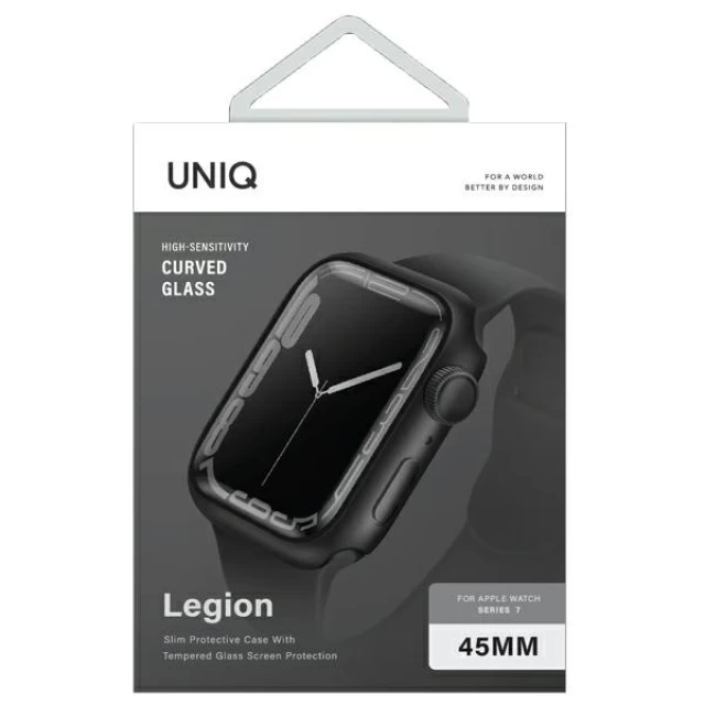 Чехол UNIQ Legion для Apple Watch 45 mm Black (UNIQ-45MM-LEGNBLK)