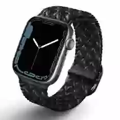 Ремінець Uniq Aspen Braided DE для Apple Watch 49 | 45 | 44 | 42 mm Obsidian Blue (UNIQ-45MM-ASPDEOBLU)
