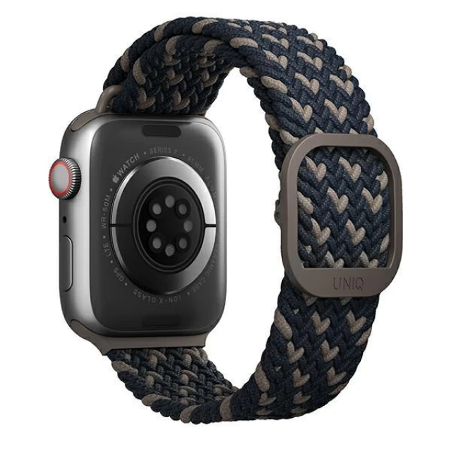 Ремешок Uniq Aspen Braided DE для Apple Watch 49 | 45 | 44 | 42 mm Obsidian Blue (UNIQ-45MM-ASPDEOBLU)