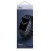 Ремінець Uniq Aspen Braided DE для Apple Watch 49 | 45 | 44 | 42 mm Obsidian Blue (UNIQ-45MM-ASPDEOBLU)