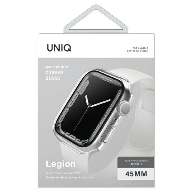 Чехол UNIQ Legion для Apple Watch 45 mm Crystal Clear (UNIQ-45MM-LEGNCLR)