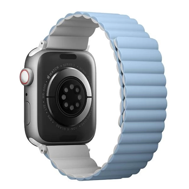 Ремешок Uniq Revix для Apple Watch 49 | 45 | 44 | 42 mm White/Blue (UNIQ-45MM-REVWHTBLU)